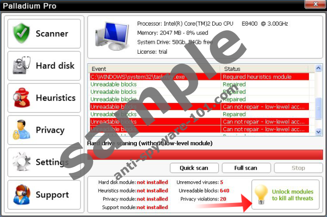 Palladium Pro Removal