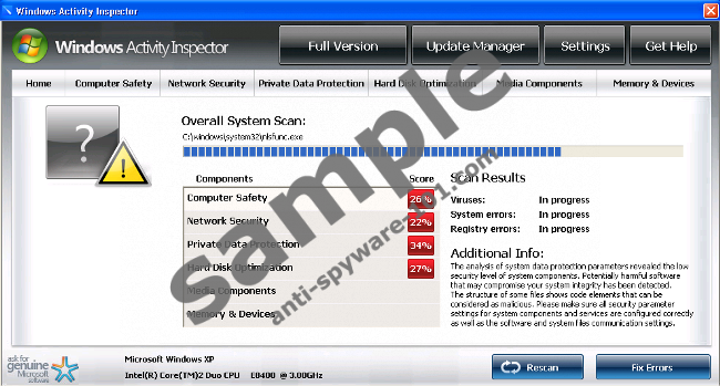 Windows Activity Inspector removal